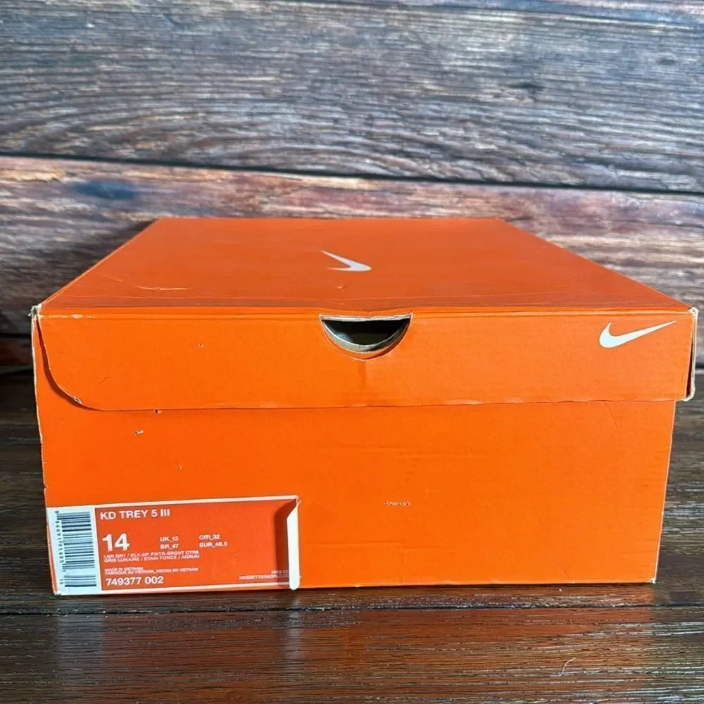 Nike KD Trey 5 III Grey NIB sz14 749377-002